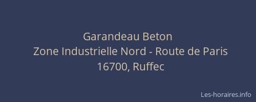 Garandeau Beton
