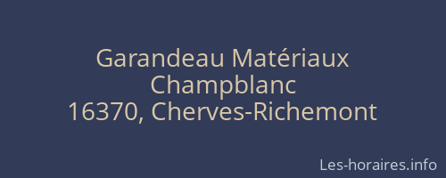 Garandeau Matériaux