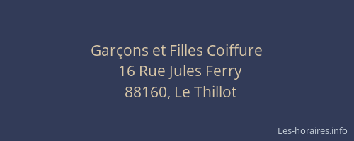 Gar&ccedil;ons et Filles Coiffure