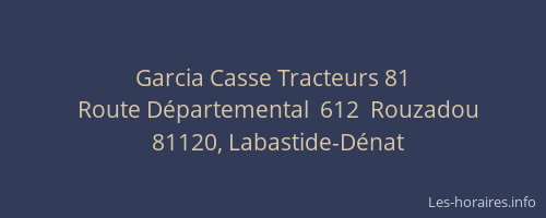 Garcia Casse Tracteurs 81