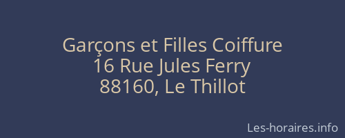Garçons et Filles Coiffure