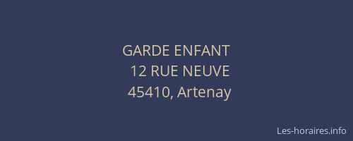 GARDE ENFANT