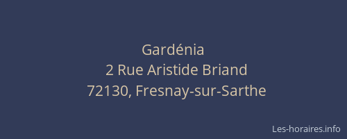 Gard&eacute;nia