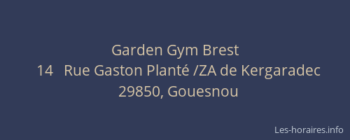 Garden Gym Brest