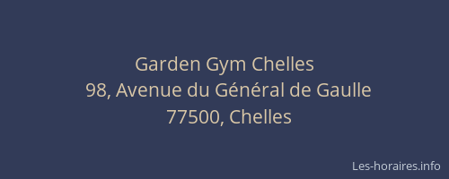 Garden Gym Chelles