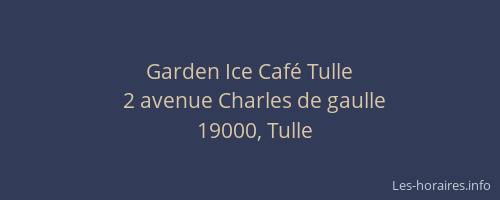 Garden Ice Caf&eacute; Tulle