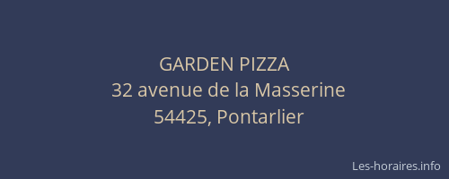 GARDEN PIZZA