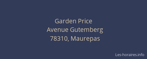 Garden Price