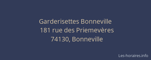 Garderisettes Bonneville
