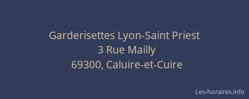 Garderisettes Lyon-Saint Priest