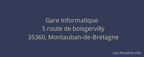 Gare Informatique