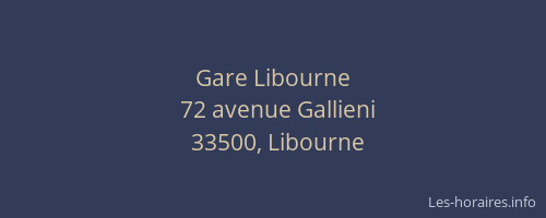 Gare Libourne