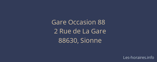 Gare Occasion 88