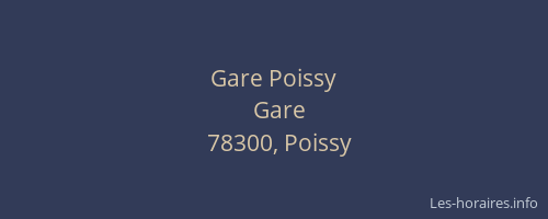 Gare Poissy