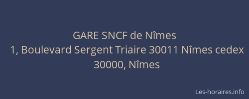 GARE SNCF de Nîmes