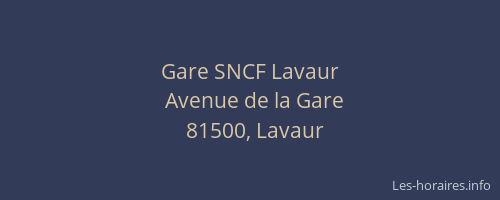 Gare SNCF Lavaur