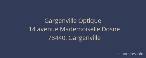 Gargenville Optique