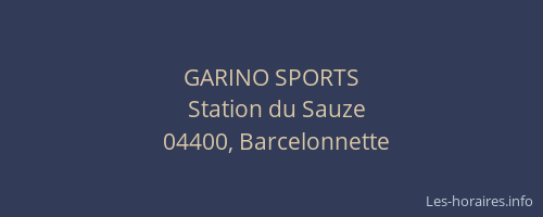 GARINO SPORTS