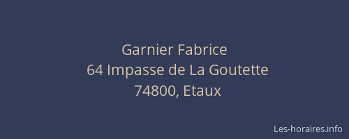Garnier Fabrice