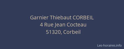 Garnier Thiebaut CORBEIL