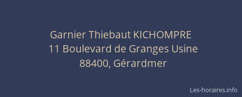 Garnier Thiebaut KICHOMPRE