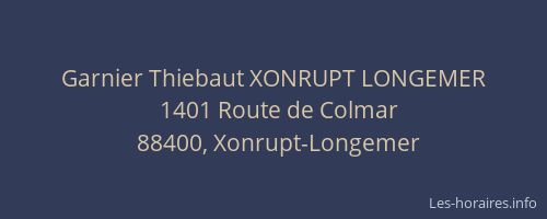 Garnier Thiebaut XONRUPT LONGEMER