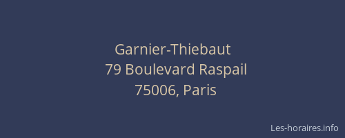Garnier-Thiebaut