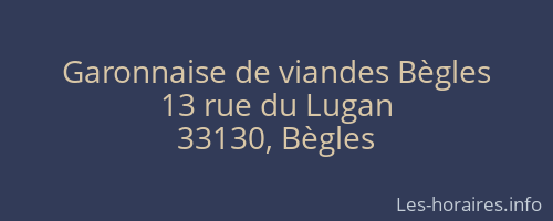 Garonnaise de viandes Bègles
