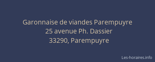 Garonnaise de viandes Parempuyre