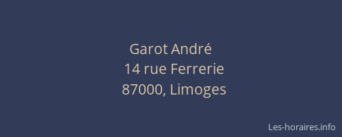 Garot André