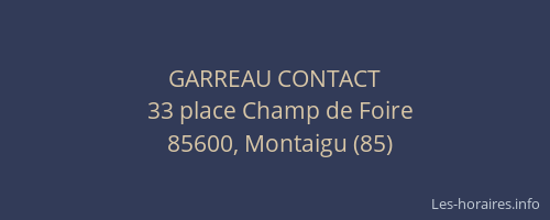 GARREAU CONTACT