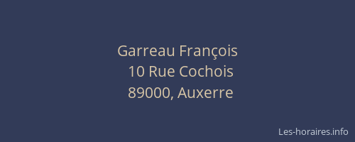 Garreau François