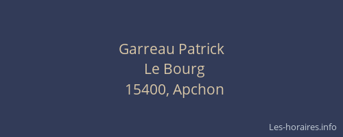 Garreau Patrick