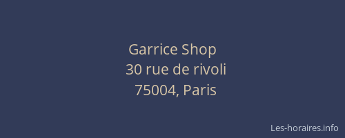 Garrice Shop