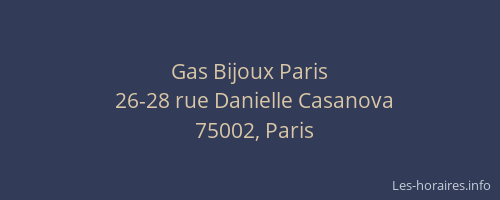 Gas Bijoux Paris