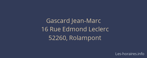 Gascard Jean-Marc