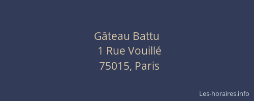 Gâteau Battu
