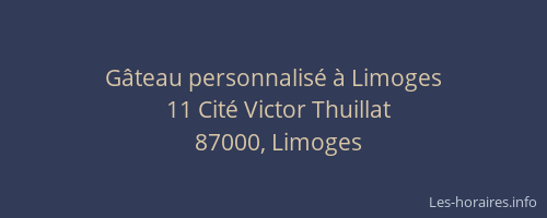 Gâteau personnalisé à Limoges