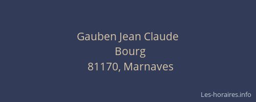 Gauben Jean Claude