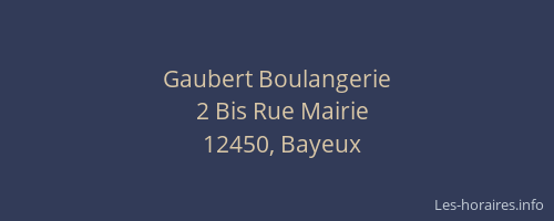 Gaubert Boulangerie