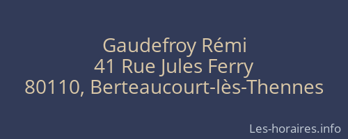 Gaudefroy Rémi