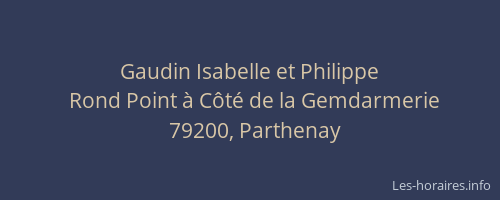 Gaudin Isabelle et Philippe