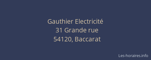 Gauthier Electricit&eacute;