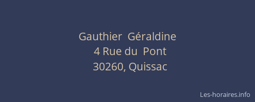 Gauthier  G&eacute;raldine