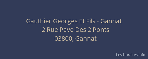 Gauthier Georges Et Fils - Gannat