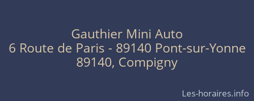 Gauthier Mini Auto