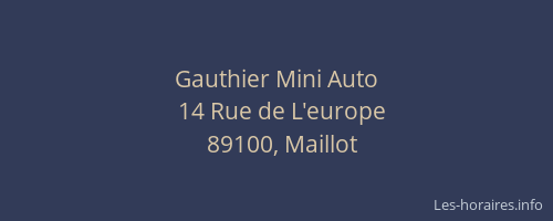 Gauthier Mini Auto
