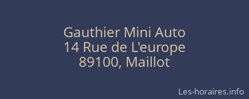 Gauthier Mini Auto