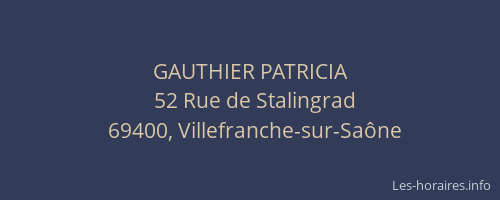 GAUTHIER PATRICIA