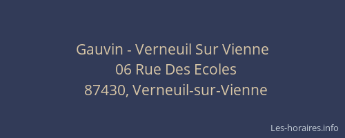Gauvin - Verneuil Sur Vienne